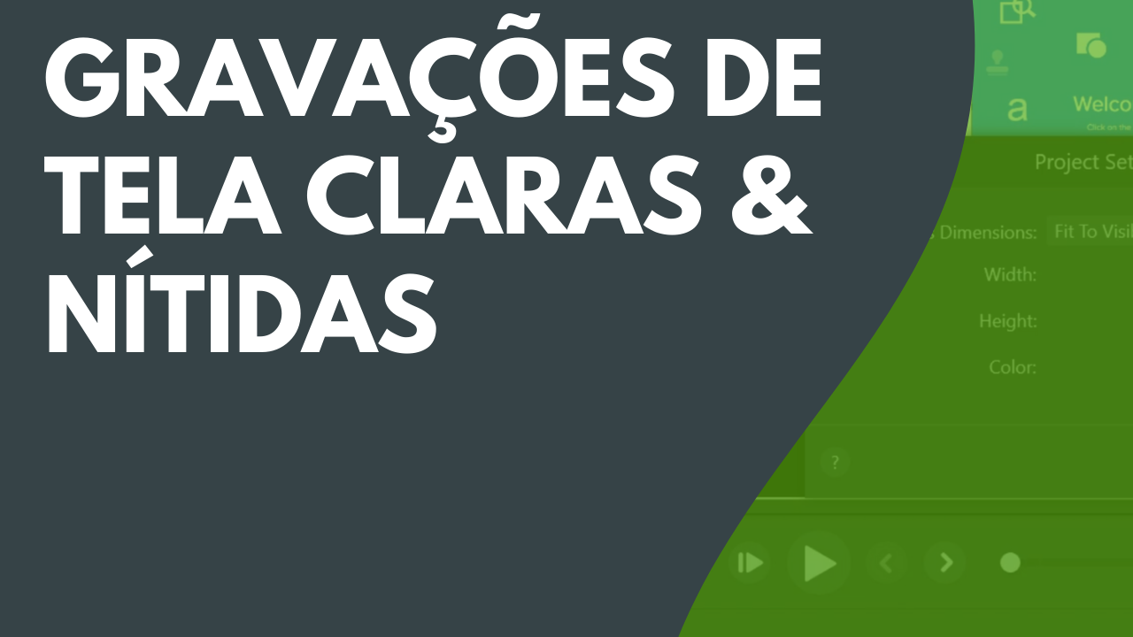 Gravações de tela claras & nítidas
