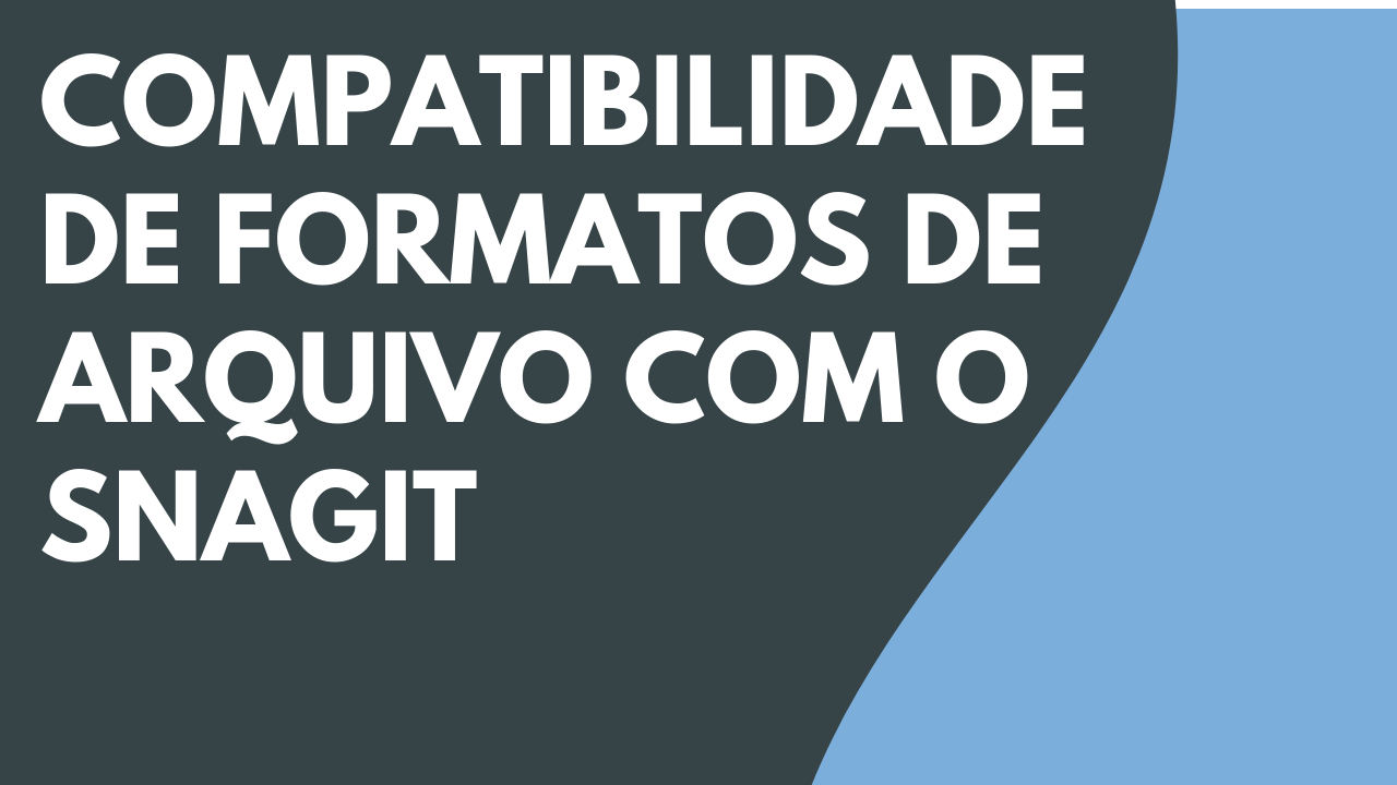 Compatibilidade de formatos de arquivo com o Snagit